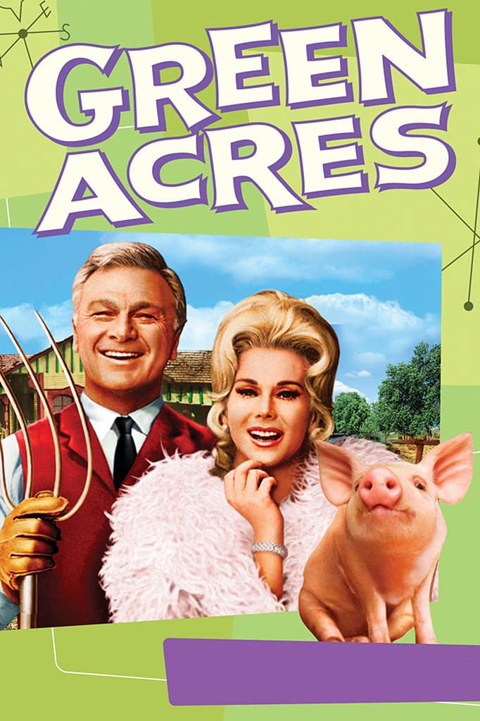 Eddie Albert, Eva Gabor, and Arnold the Piggy in Green Acres (1965)