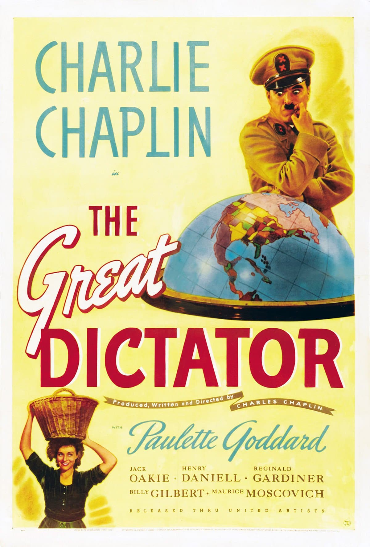 Charles Chaplin and Paulette Goddard in The Great Dictator (1940)