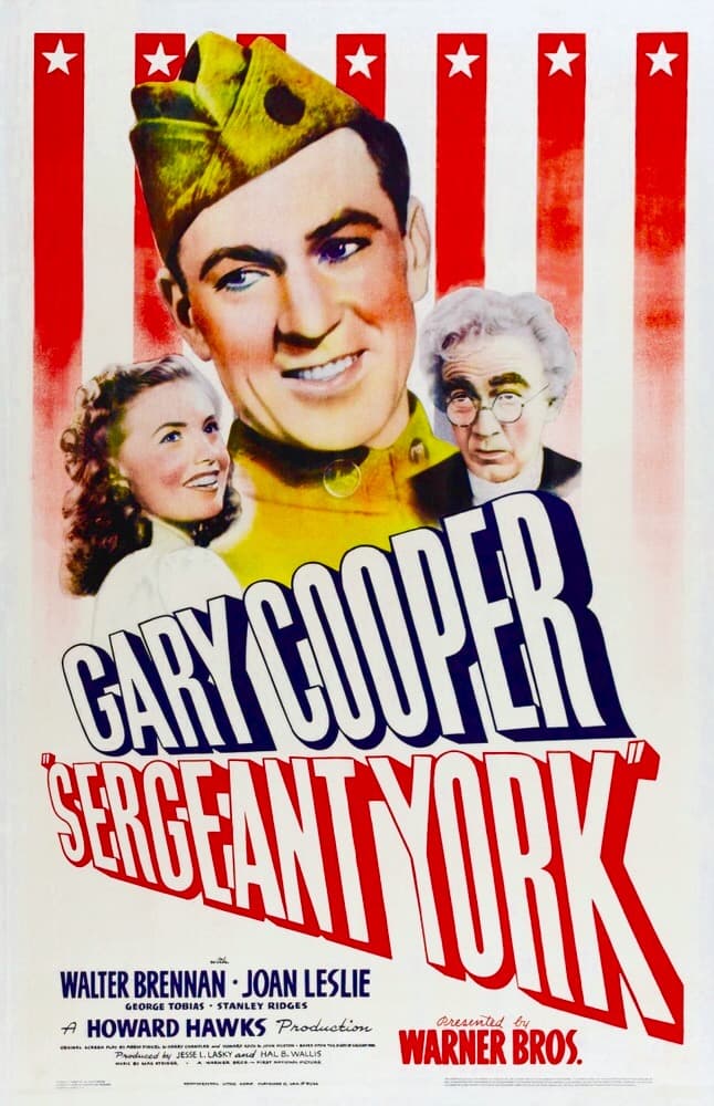 Gary Cooper, Walter Brennan, and Joan Leslie in Sergeant York (1941)