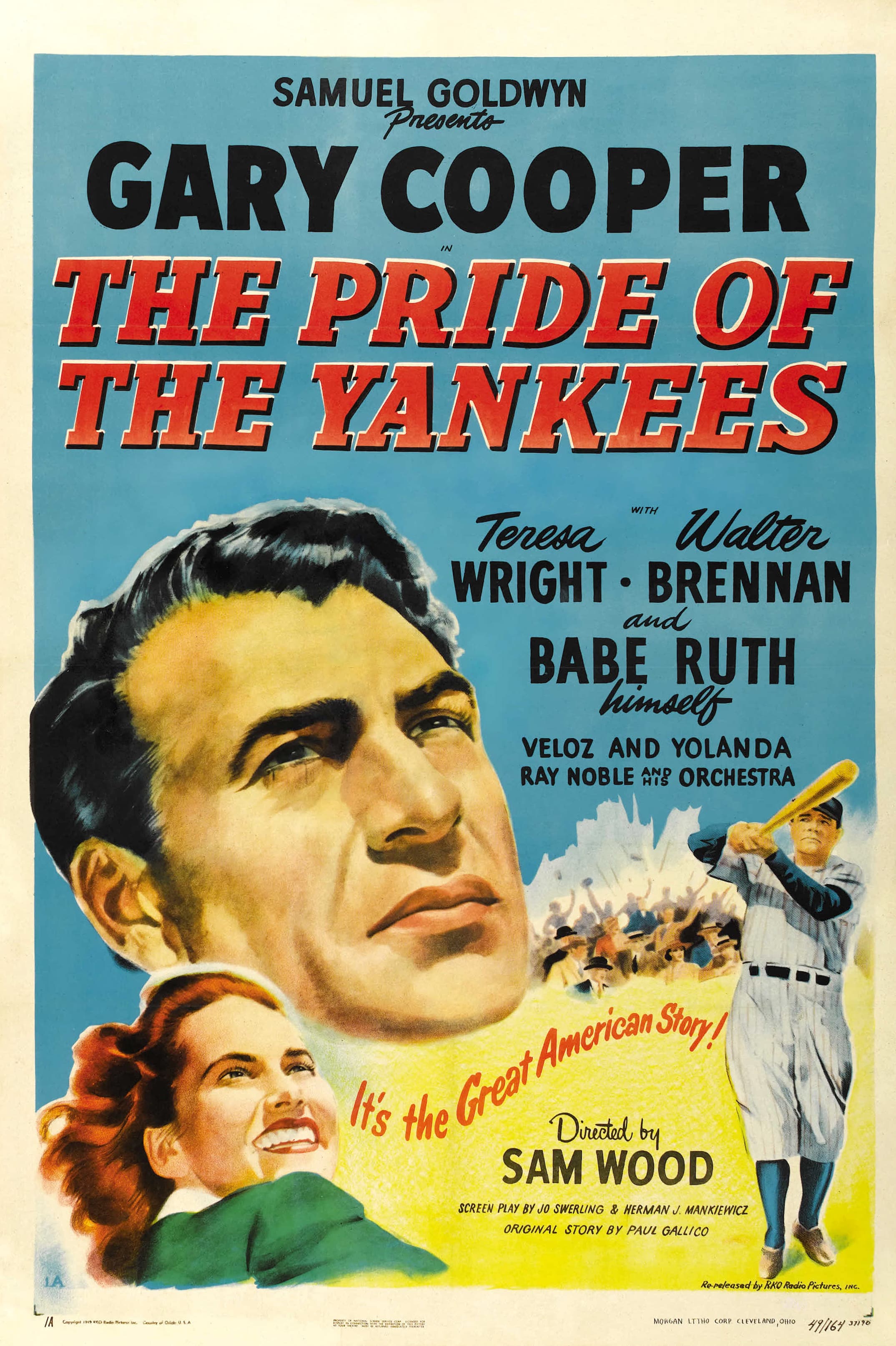 Gary Cooper and Teresa Wright in The Pride of the Yankees (1942)
